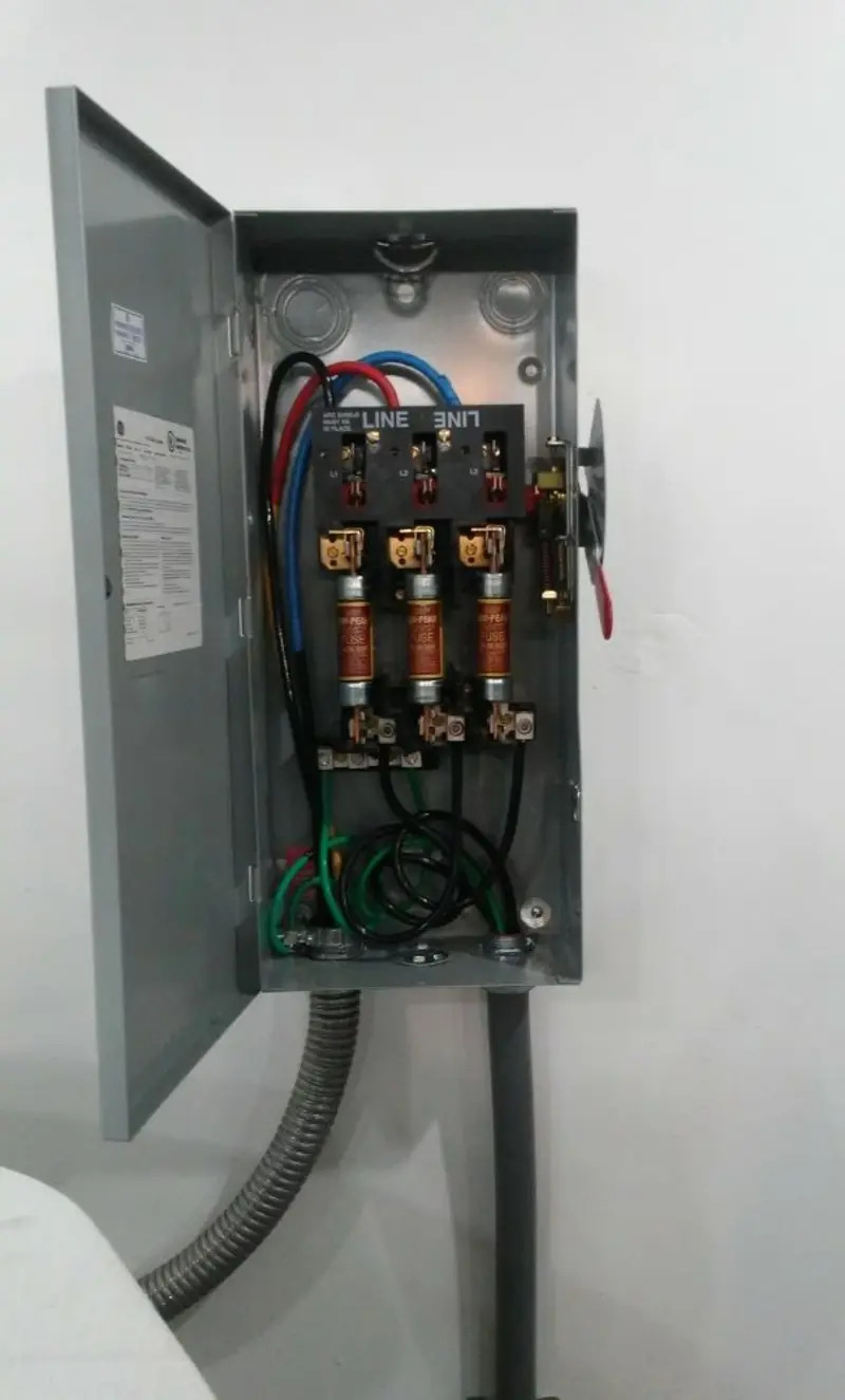 Three-phase disconnect switch installed for Electrical Wiring & Rewiring in Corpus Christi
