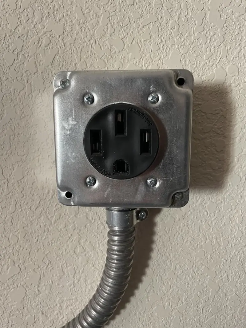 NEMA 14-50 outlet installed for Electrical Panel Upgrade in Corpus Christi